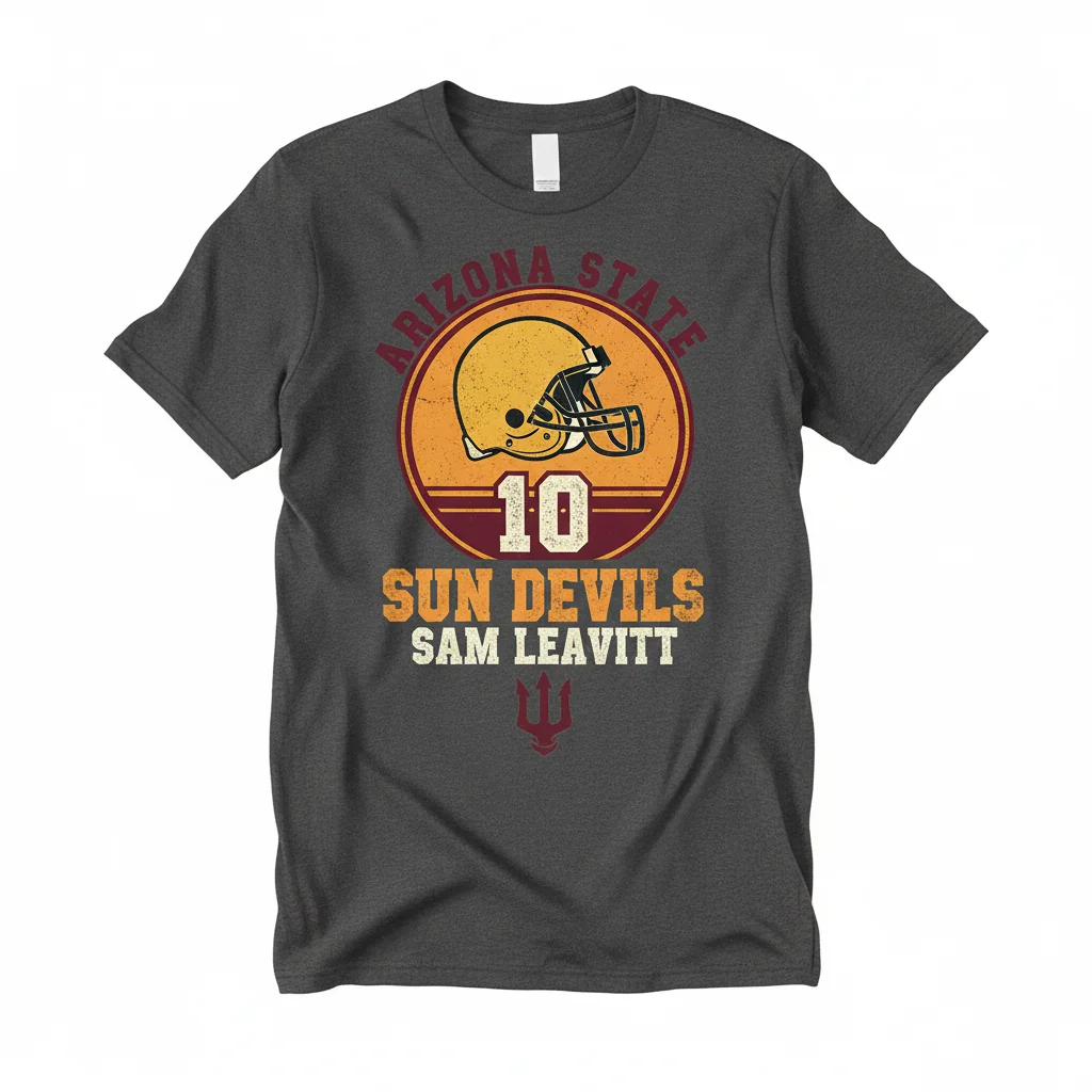 Sam Leavitt Arizona State Vintage Art Shirt | Sun Devil Pride