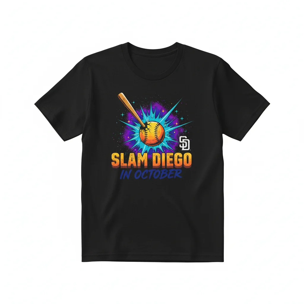 San Diego Padres x Slam Diego in October Logo T-Shirt - Official MLB Fan Apparel