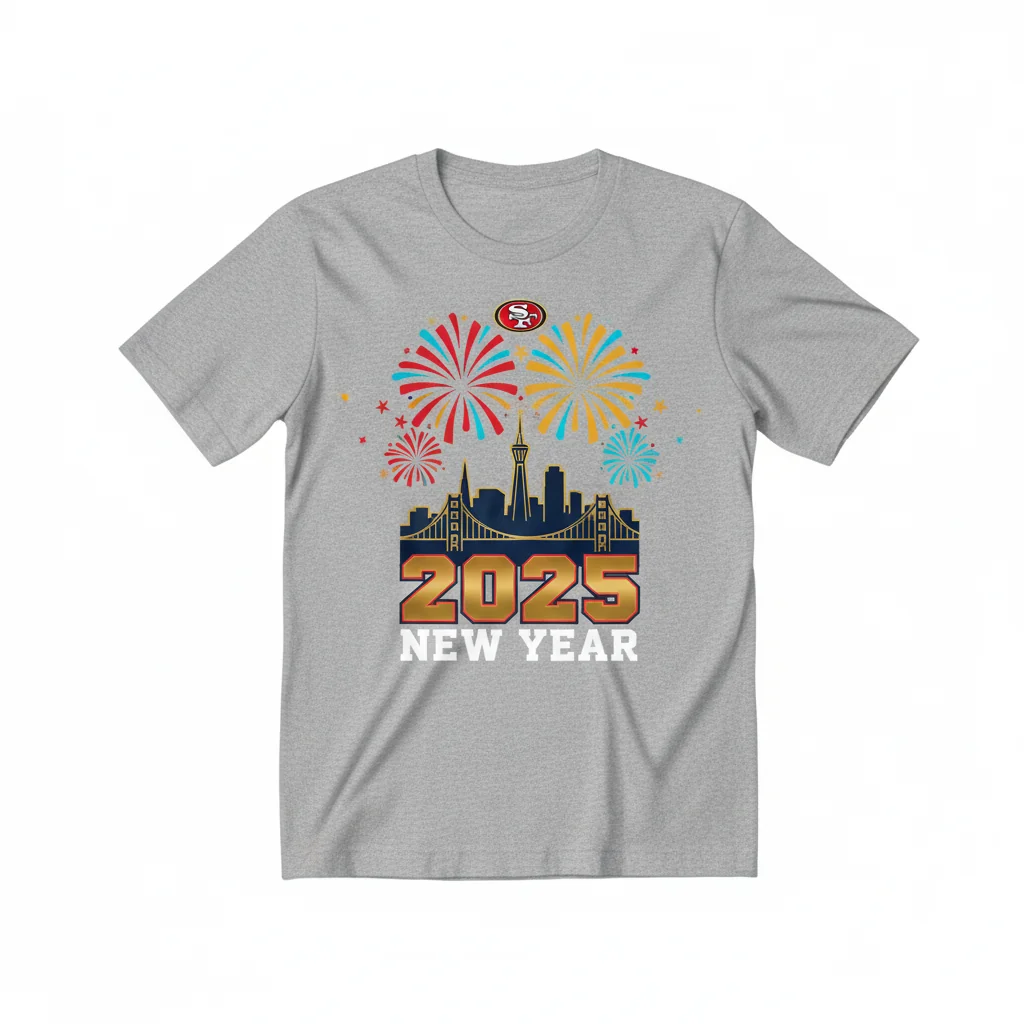 San Francisco 49ers 2025: A New Year's Firework Celebration Tee