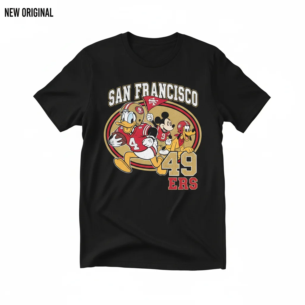 San Francisco 49ers Donald Duck Mickey Pluto Shirt - Premium Fan Apparel