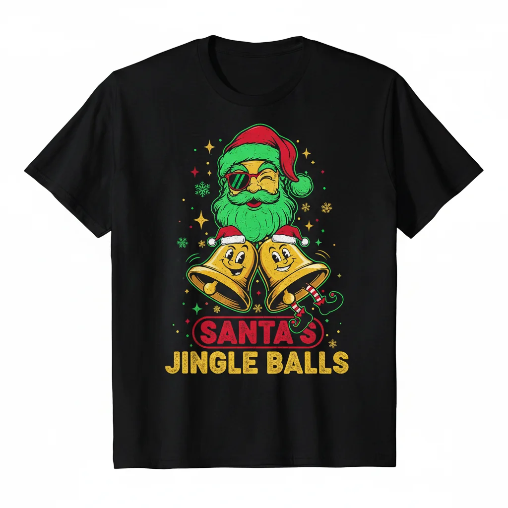 Santa Claus Jingle Balls Ugly Christmas Adult Humor T-Shirt – Premium Quality & Durable Design