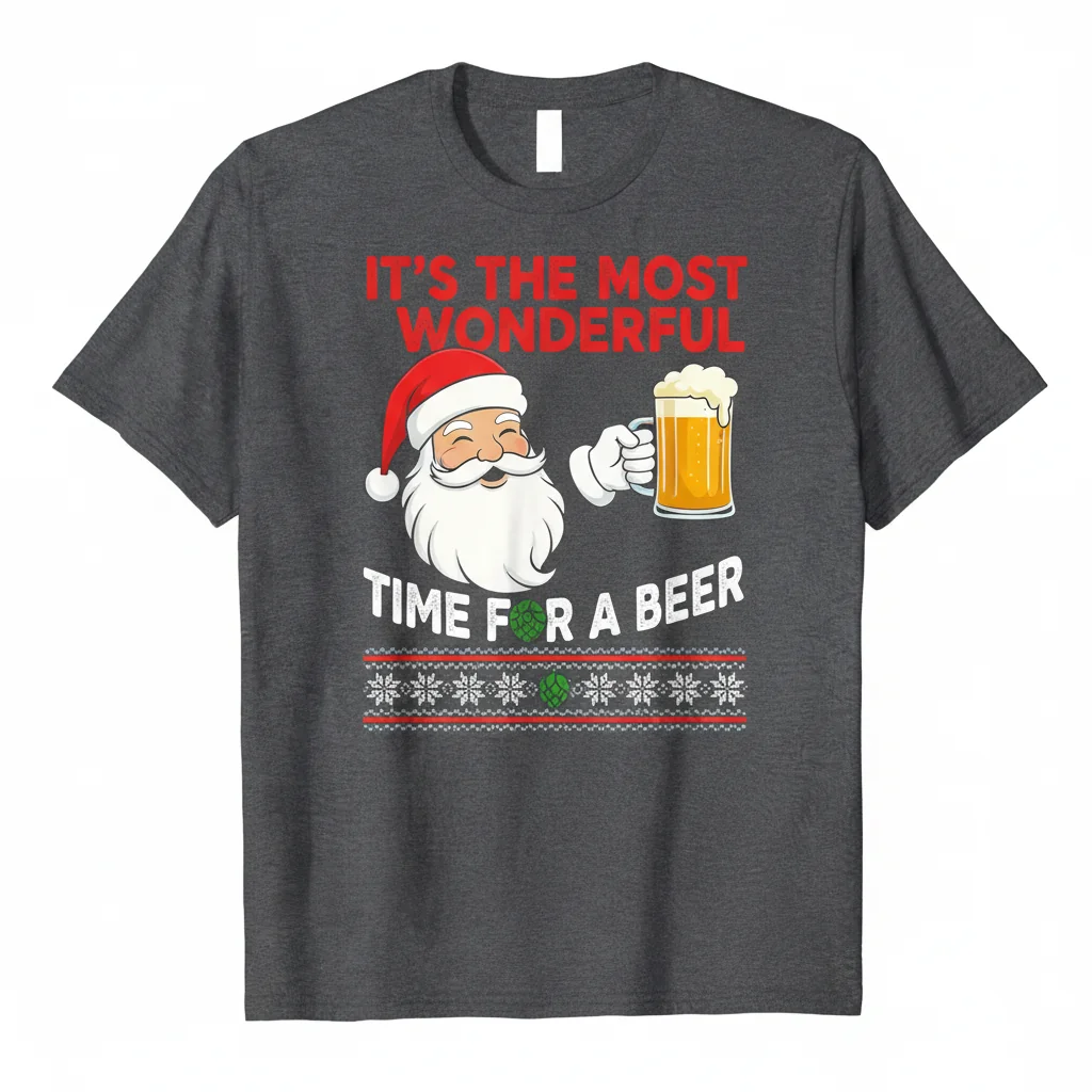 Santa Claus Beer Ugly Christmas Sweater | Festive & Durable Holiday Sweatshirt