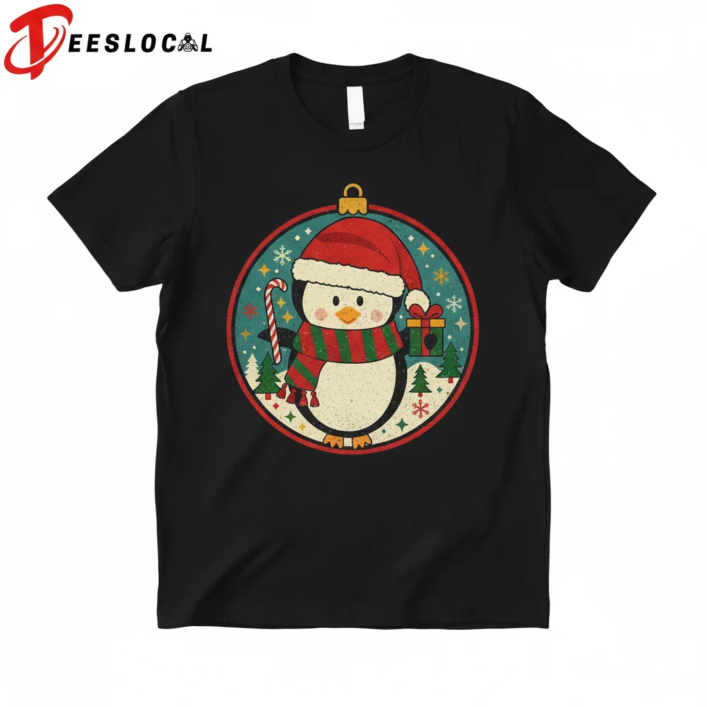 Santa Hat Penguin Christmas Cute Cartoon Ornament - Holiday Tree Decor