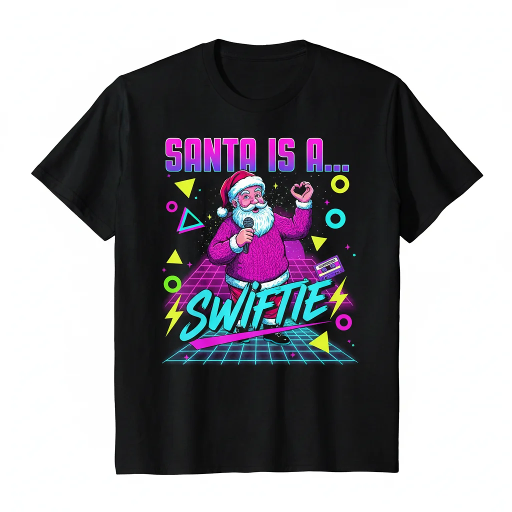 Santa is a Swiftie Christmas T-Shirt - Festive Holiday Swiftie Tee