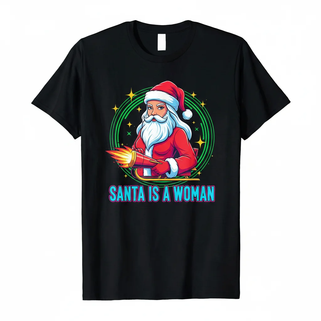 Embrace the Spirit: "SANTA IS A WOMAN" Essential T-Shirt