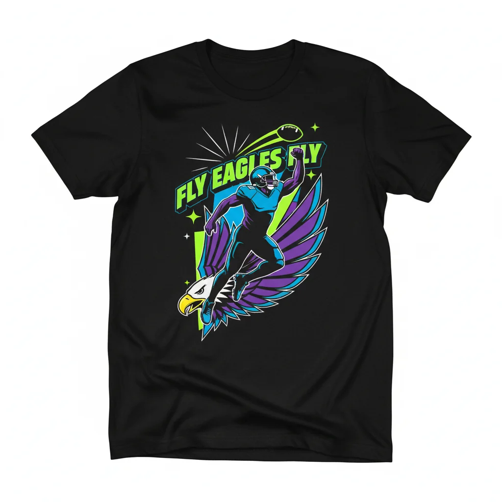 Saquon Barkley 'Jumping Man' Philadelphia Eagles Football T-Shirt – Premium Fan Apparel
