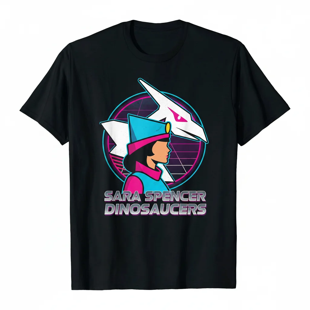 Sara Spencer Dinosaucers 80s Retro Cartoon Vintage Essential T-Shirt - Premium Cotton Tee