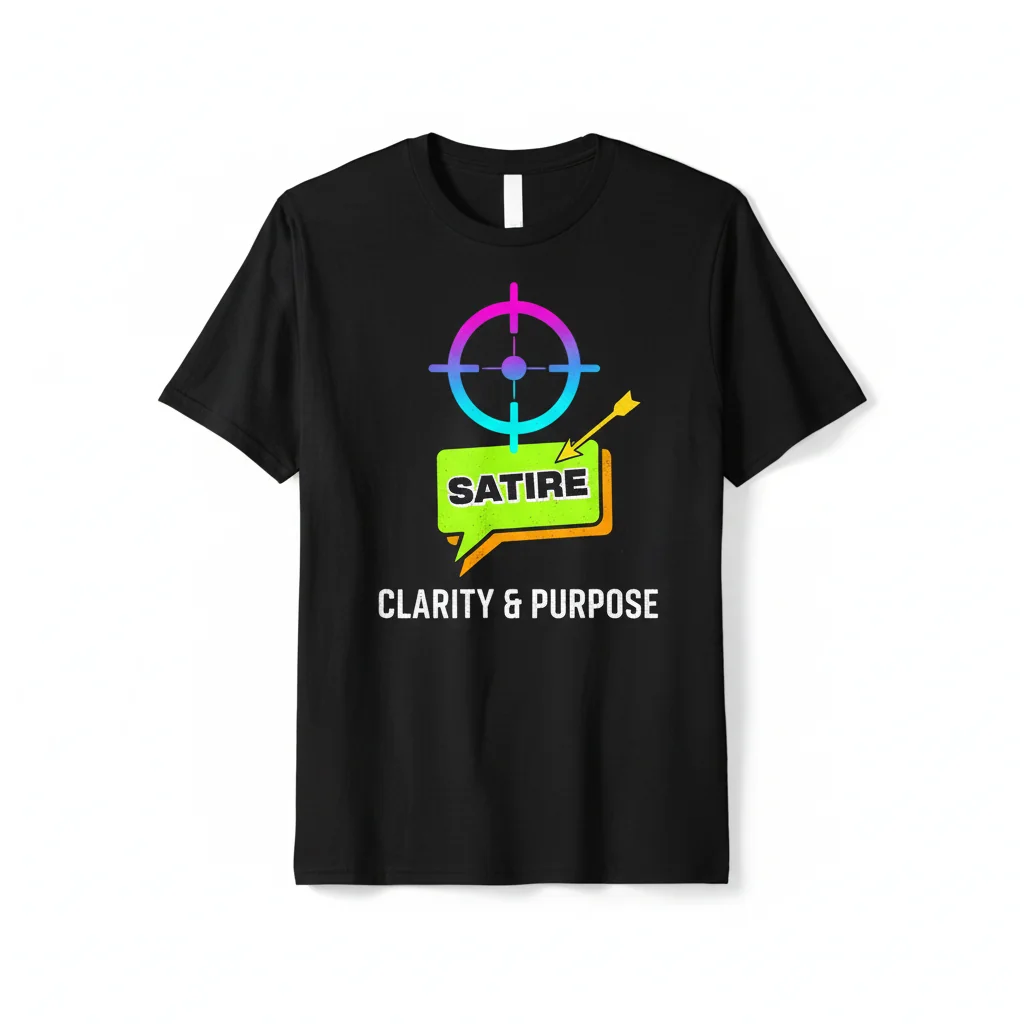 Clarity in Satire - White Text Design Essential T-Shirt