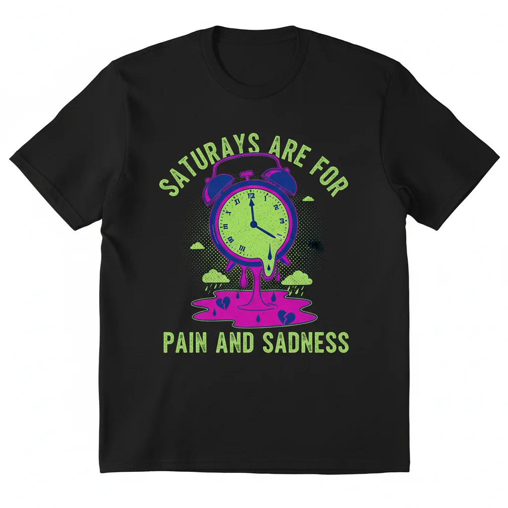 Saturdays Are For Pain and Sadness T-Shirt – Unique Graphic Tee