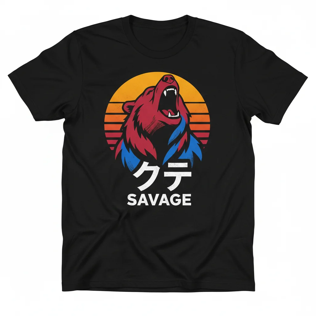 SAVAGE BEAR Japanese Street Tee