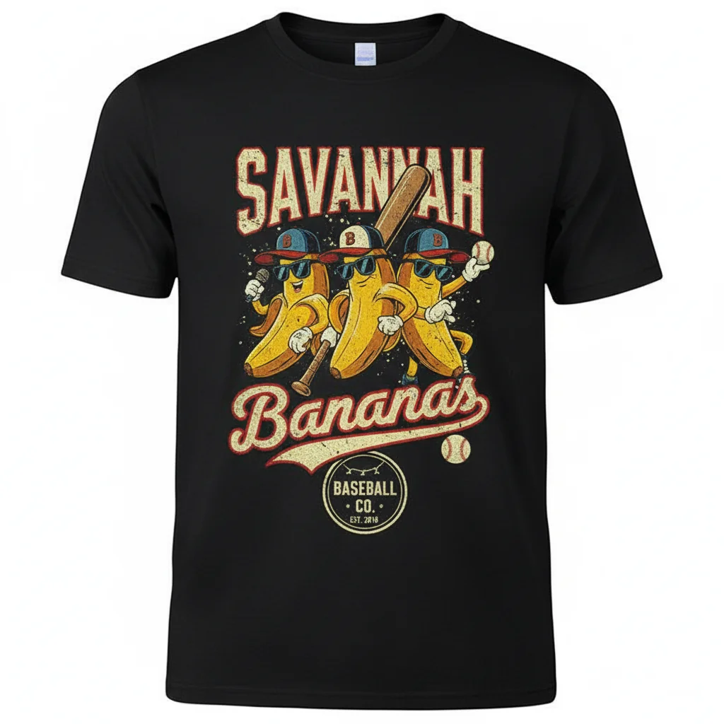 Savannah Bananas Baseball: A Fan's Heartbeat Graphic Tee