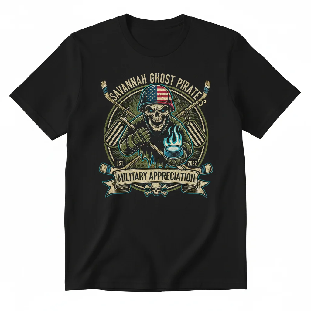 Savannah Ghost Pirates Military Appreciation T-Shirt | Official Fan Apparel