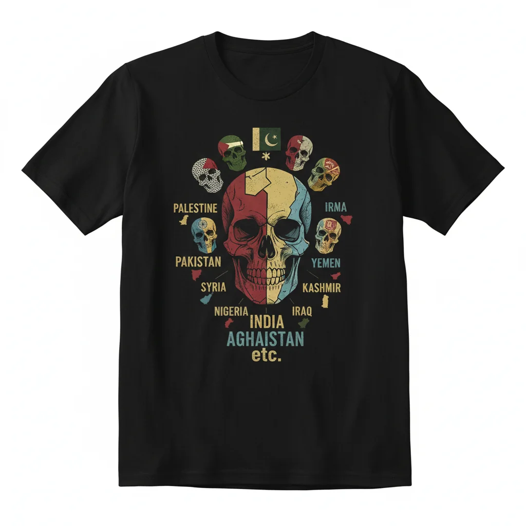 Premium 'Save Palestine Pakistan India Nigeria Afghan' Graphic Tee - Durable & Eco-Friendly
