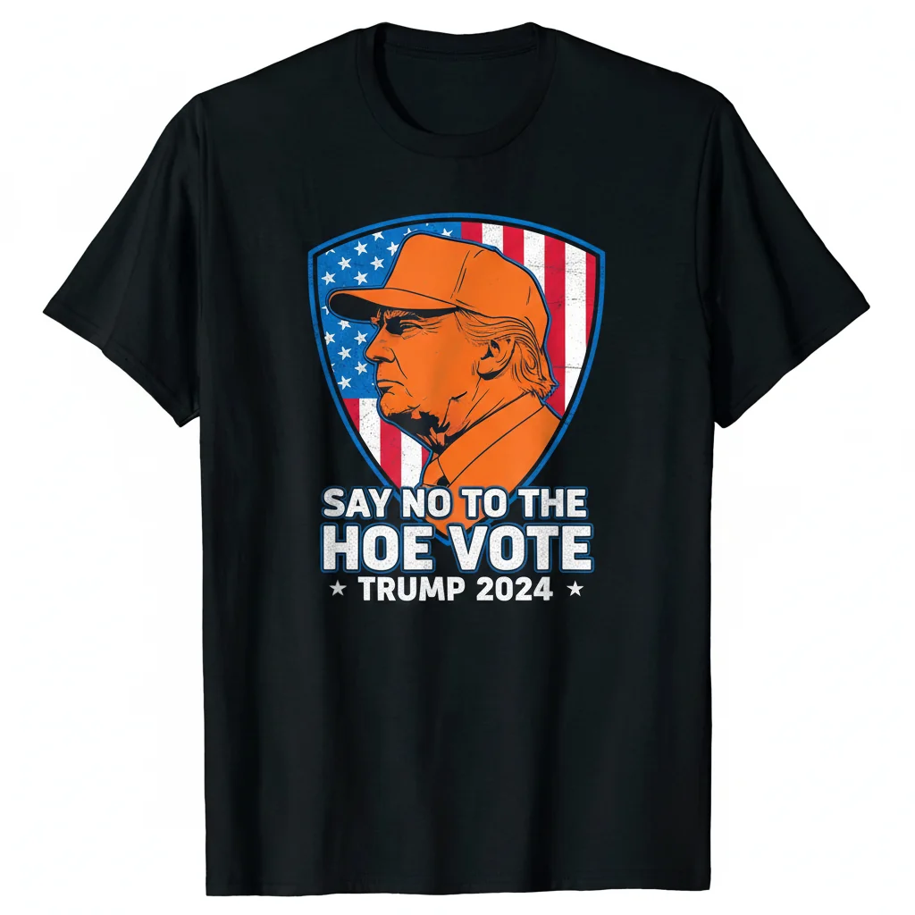 Trump 2024 "America Flag" Political Slogan T-Shirt - Men's & Women's Ring-Spun Cotton Tee