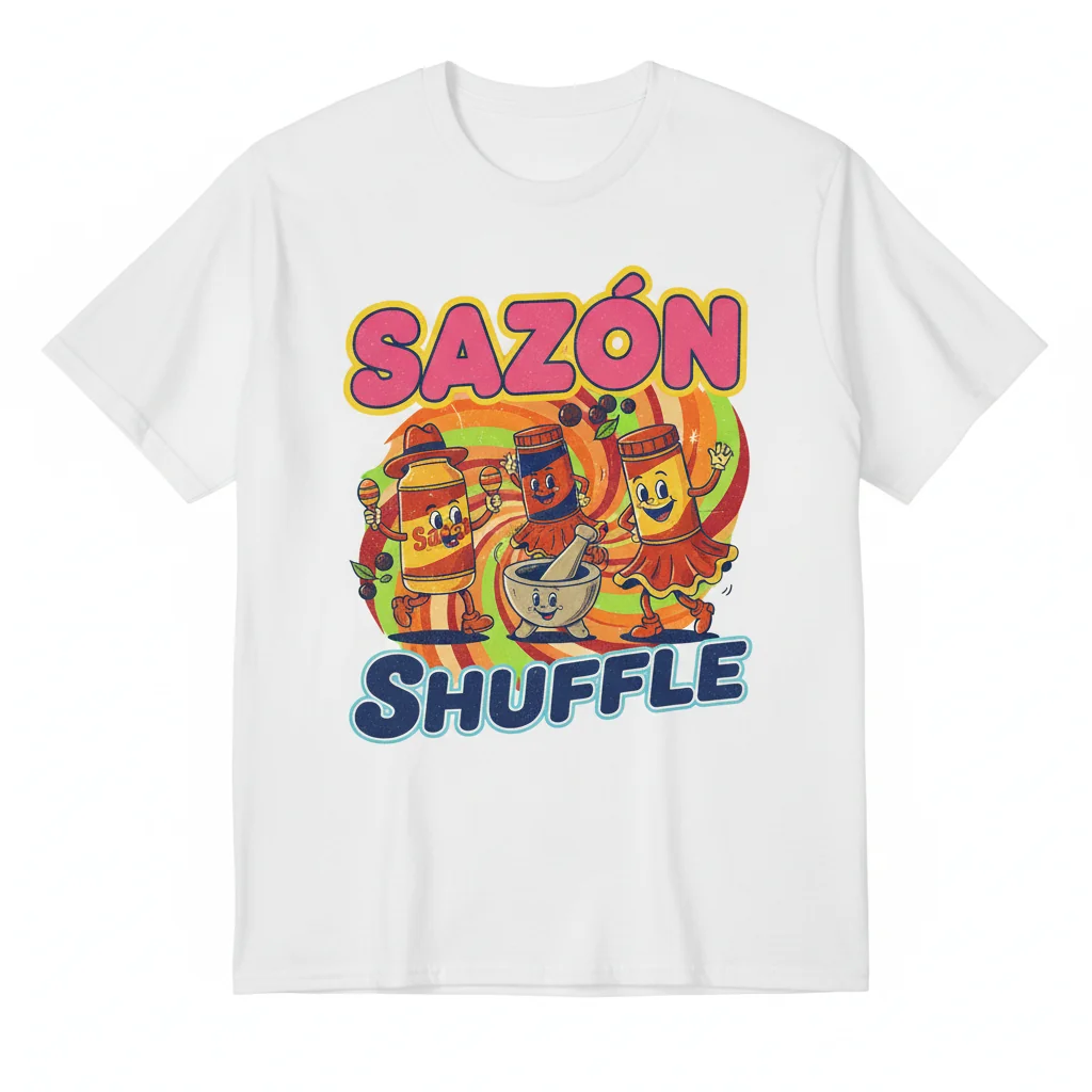 Sazon Shuffle: Where Flavor Meets Flow Tee