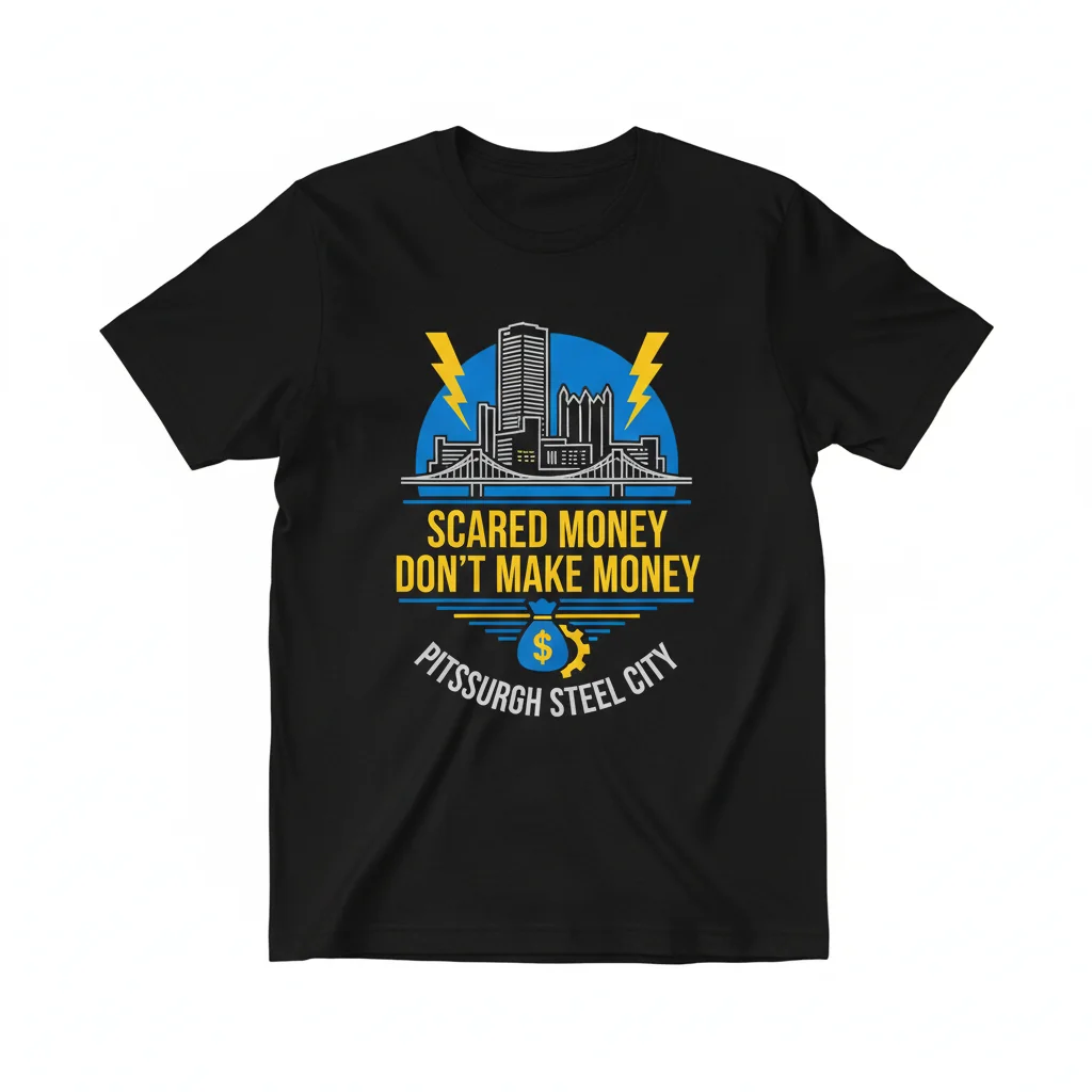 Scared Money Don’t Make Money - Pittsburgh Steel City Premium Tee