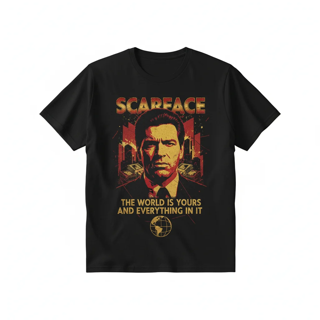 Scarface "The World Is Yours" Vintage Graphic T-Shirt - Al Pacino Movie Tee