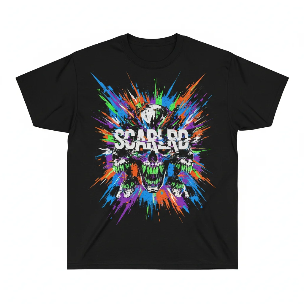 SCARLXRD Logo Black Essential T-Shirt – Premium 100% Cotton Tee
