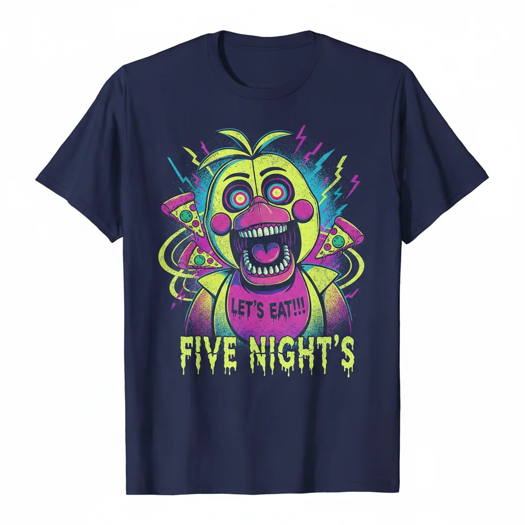 Scary Chica FNAF Let's Eat Essential T-Shirt – Five Nights at Freddy's Fan Tee