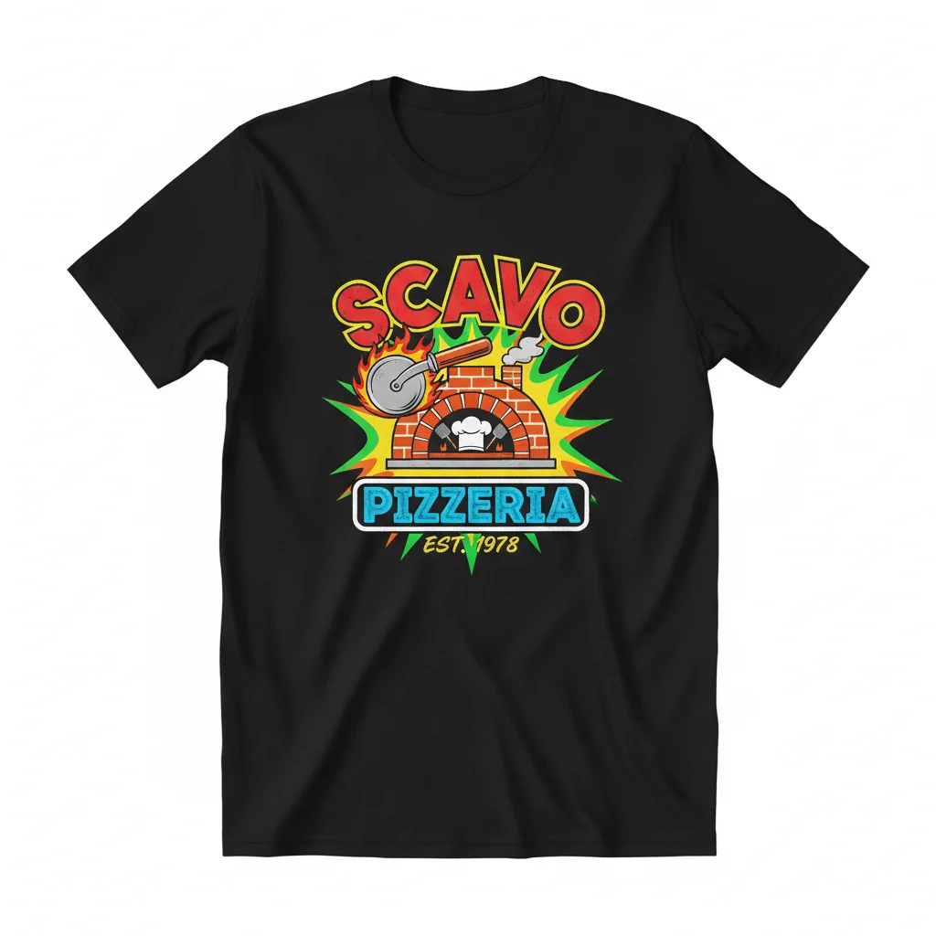 Scavo Pizzeria Essential T-Shirt - Comfortable & Stylish Crew Neck Tee
