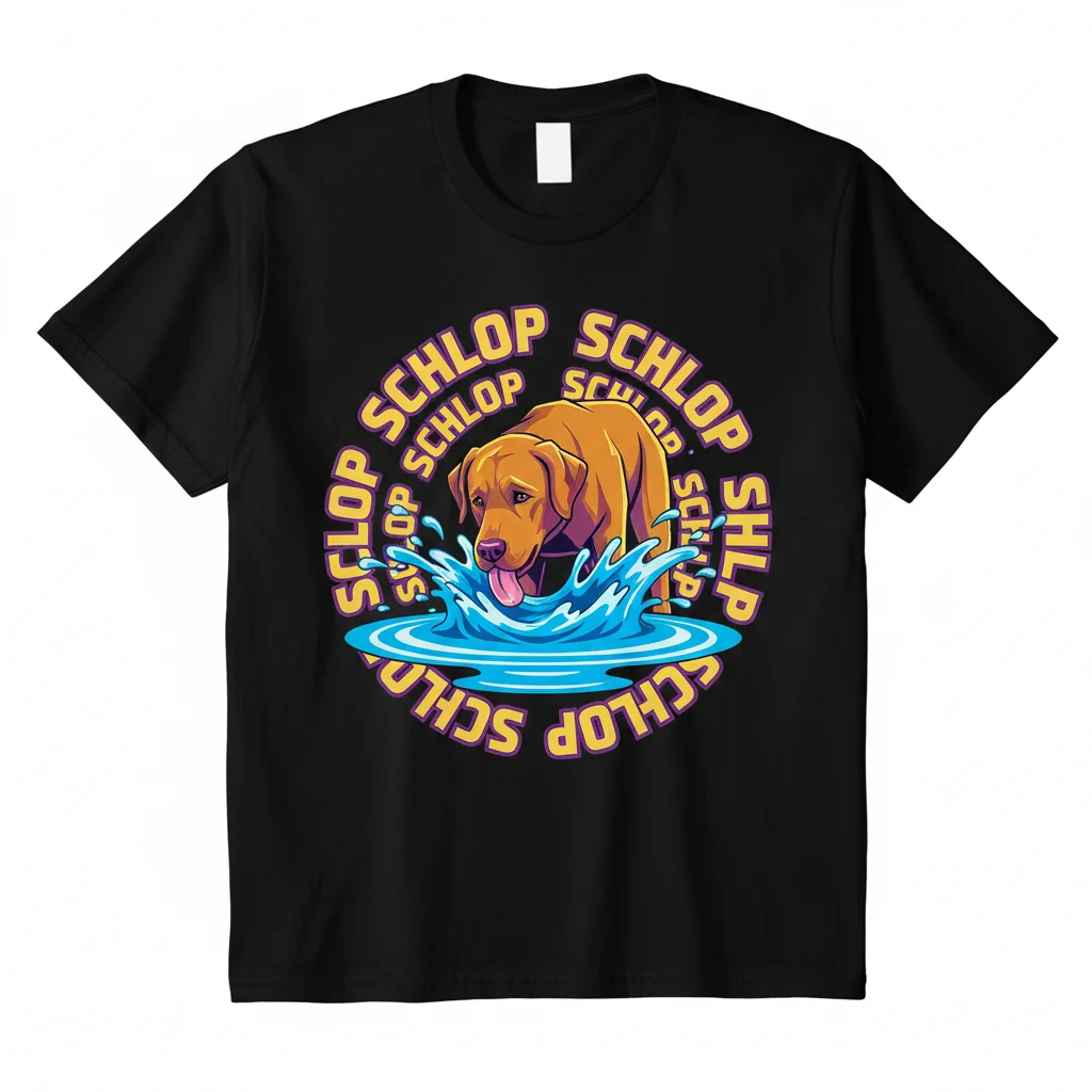 Schlop Dog Drinking Water Meme – Das Langlebige, Bequeme T-Shirt