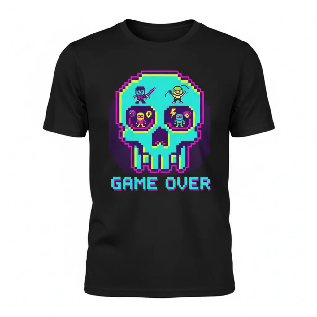 Scott Pilgrim 8-Bit Skull Tee