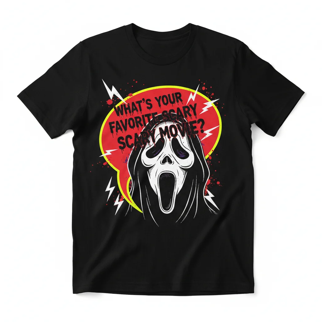 Scream Ghostface "Favorite Scary Movie" Essential T-Shirt