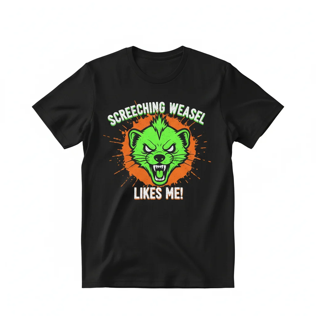 Screeching Weasel Likes Me T-Shirt - Band Fan Apparel