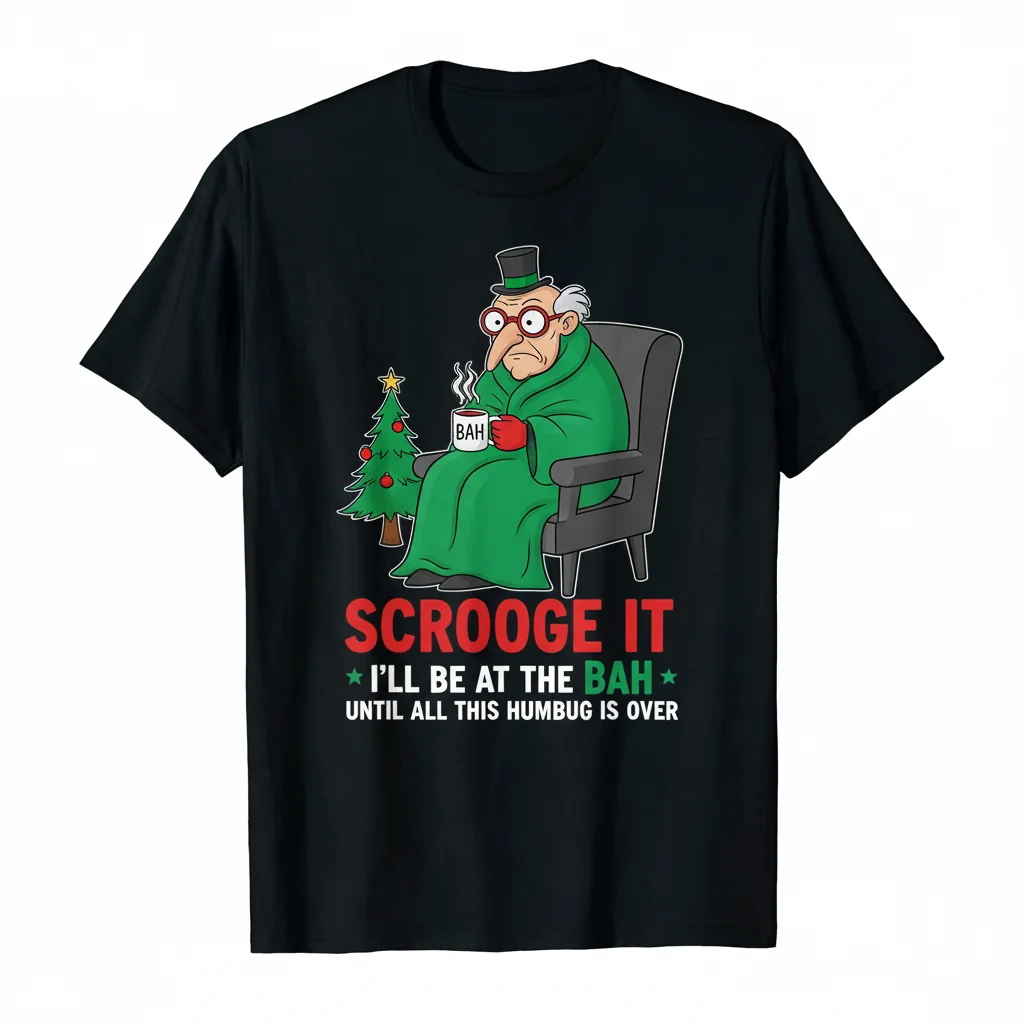 Scrooge Bah Humbug Christmas Shirt - Holiday Anti-Social Tee