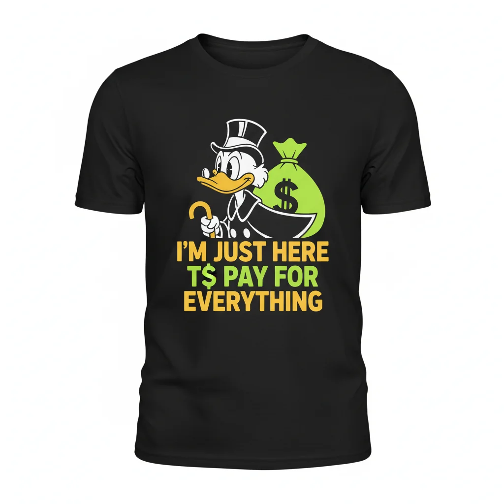 Scrooge McDuck "I'm Just Here to Pay for Everything" Premium T-Shirt