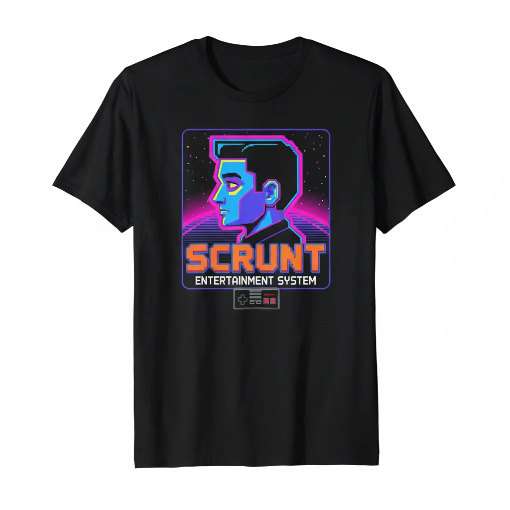 Scrunt NES Heritage Tee: Pixel Art & Everyday Comfort