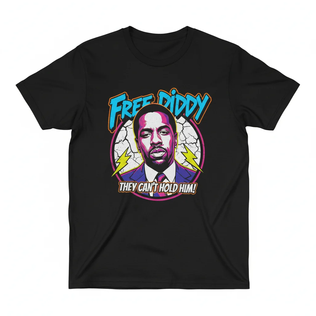 Sean Combs 'Free Diddy' Premium Statement Tee
