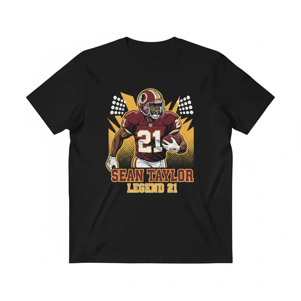 Sean Taylor Washington Redskins Football Photo T-Shirt - Official NFL Fan Apparel