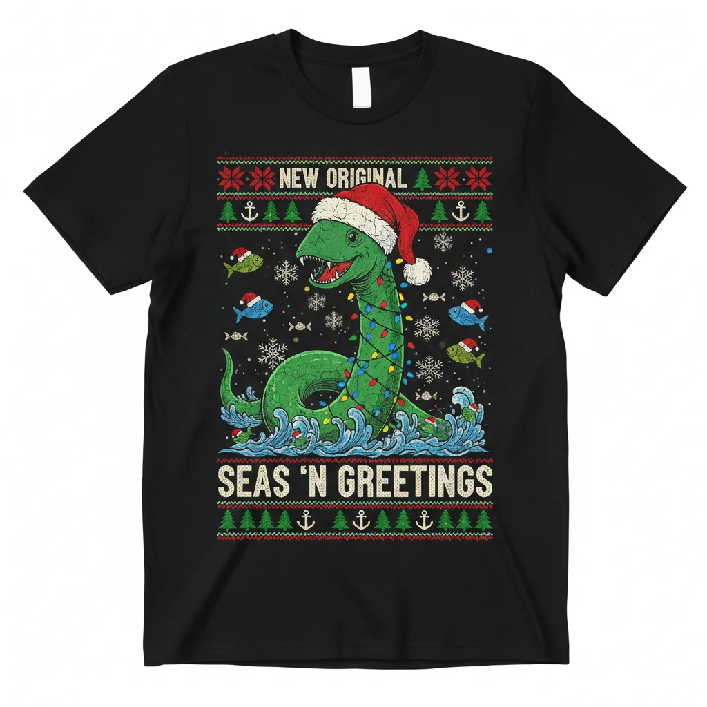Loch Ness Monster 'Greetings' Essential Tee 1 Loch Ness Monster 'Greetings' Essential Tee