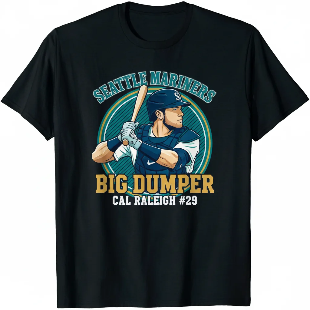 Seattle Mariners Cal Raleigh Fan T-Shirt | Premium Cotton Baseball Tee