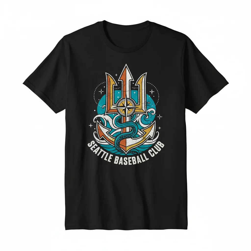 Seattle Mariners Vintage Trident: A Timeless Legacy Tee