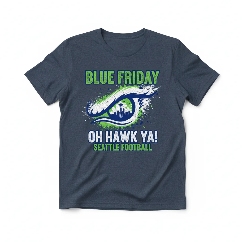 Seattle Seahawks Blue Friday "Oh Hawk Ya" Fan T-Shirt