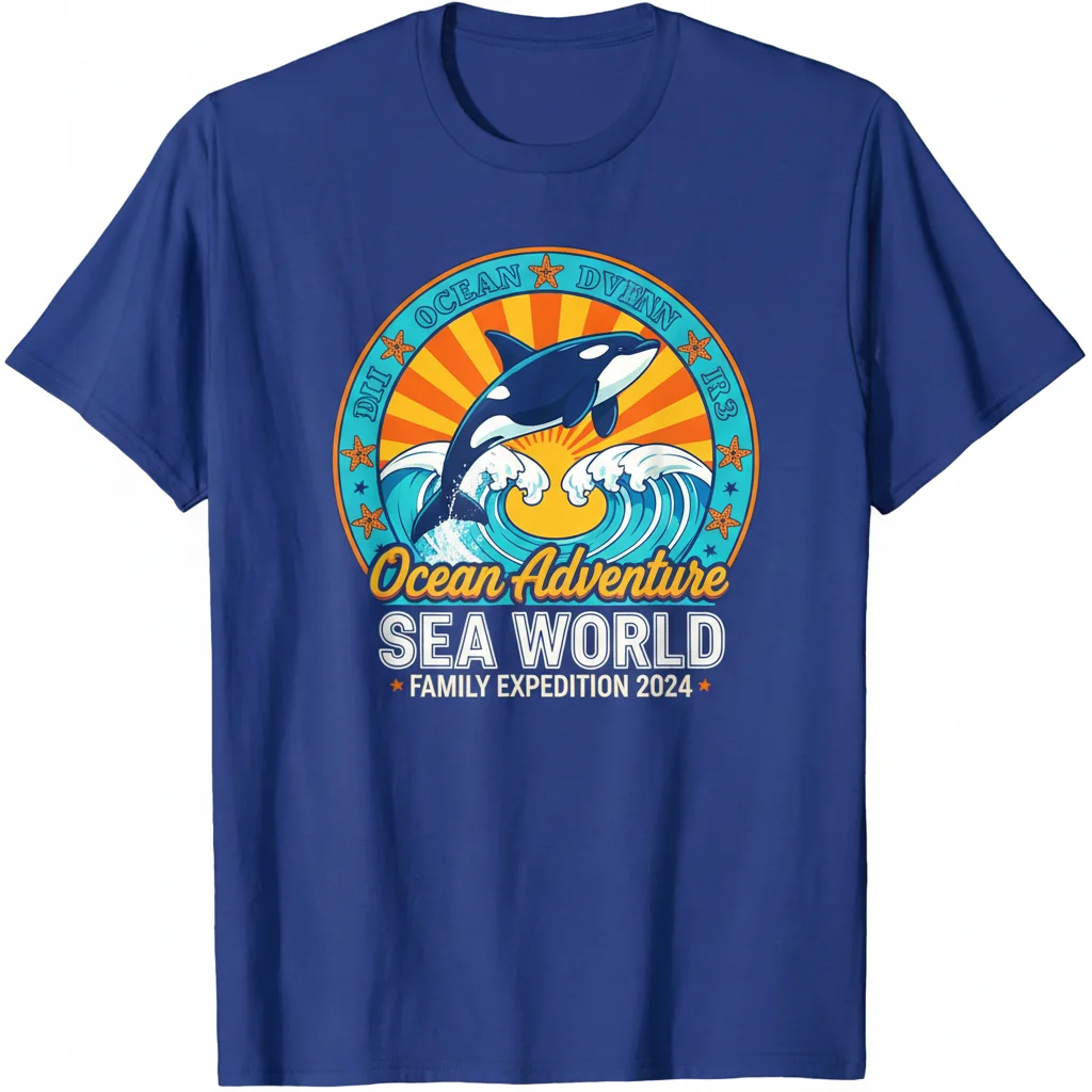 Sea World Family Vacation & Group Trip T-Shirt | Heavyweight Cotton Tee