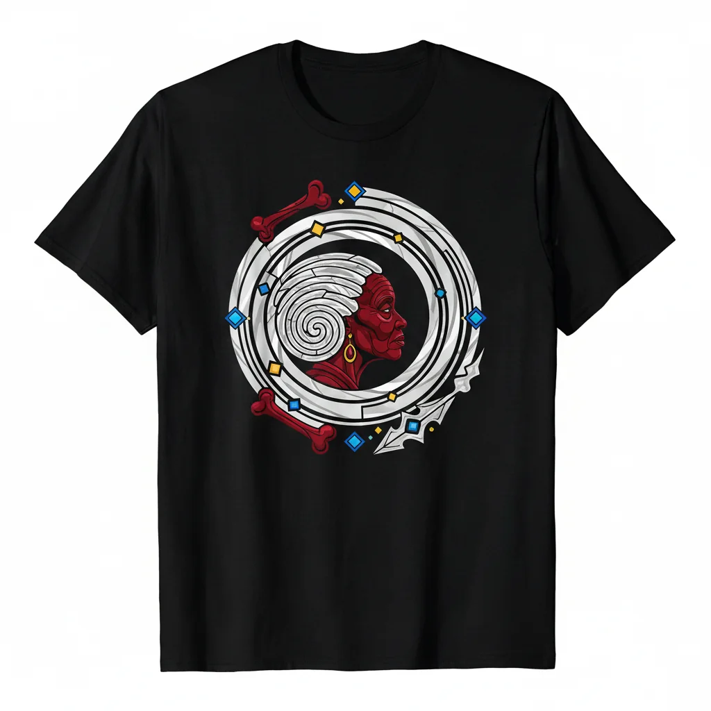 Camiseta Esencial "Seer MarK- Mama Agba- Hijos de Sangre y Hueso-Plata": Estilo Duradero, Comodidad Inigualable