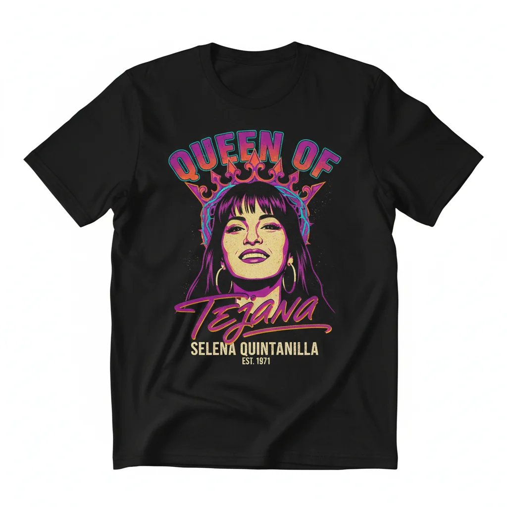Selena Quintanilla Queen of Tejano Music Signature Vintage T-Shirt | Premium Ring-Spun Cotton
