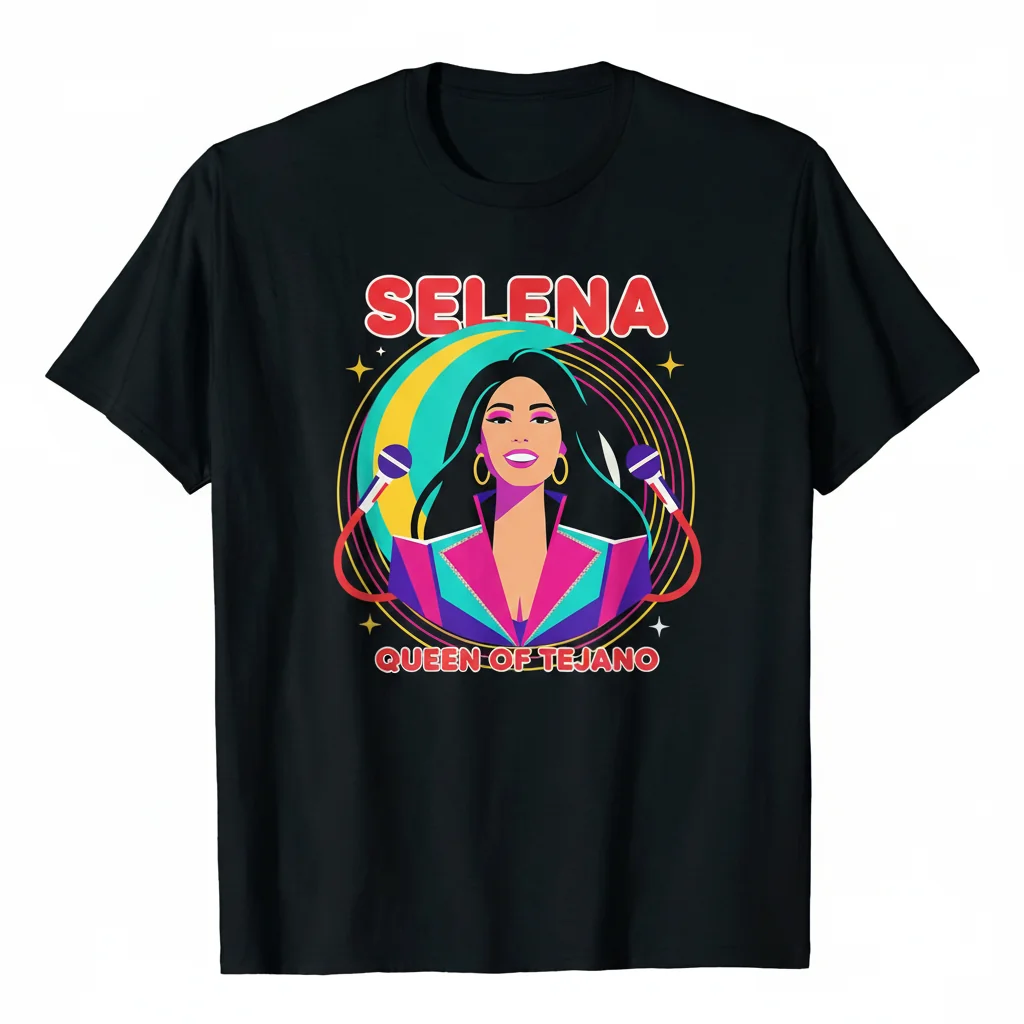 Selena Quintanilla 'Queen of Tejano' Tribute Art T-Shirt