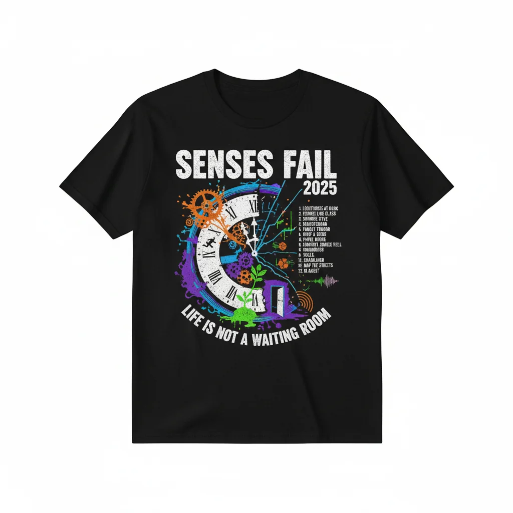 SENSES FAIL: 2025 "Life Is Not A Waiting Room" Tracklist Tee