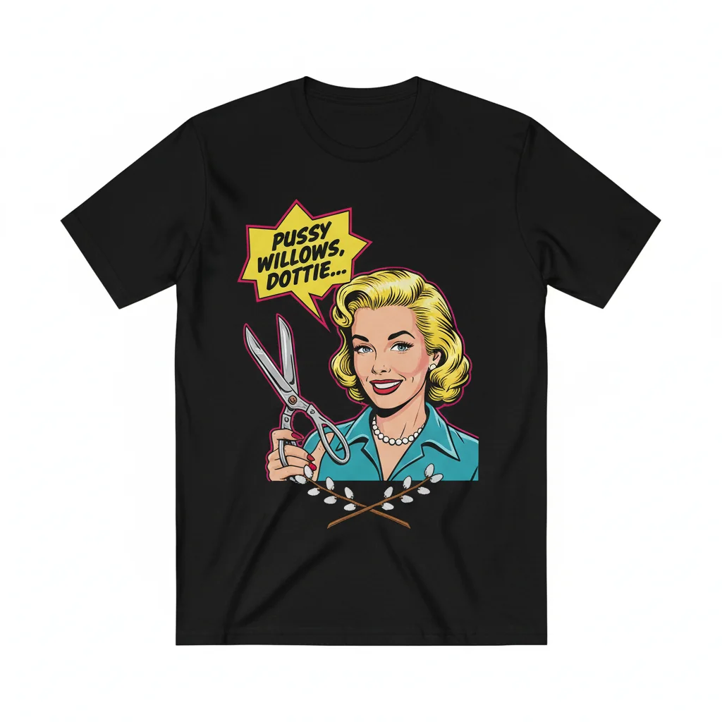 Serial Mom Pussy Willows Dottie Quote T-Shirt - Essential John Waters Movie Fan Tee