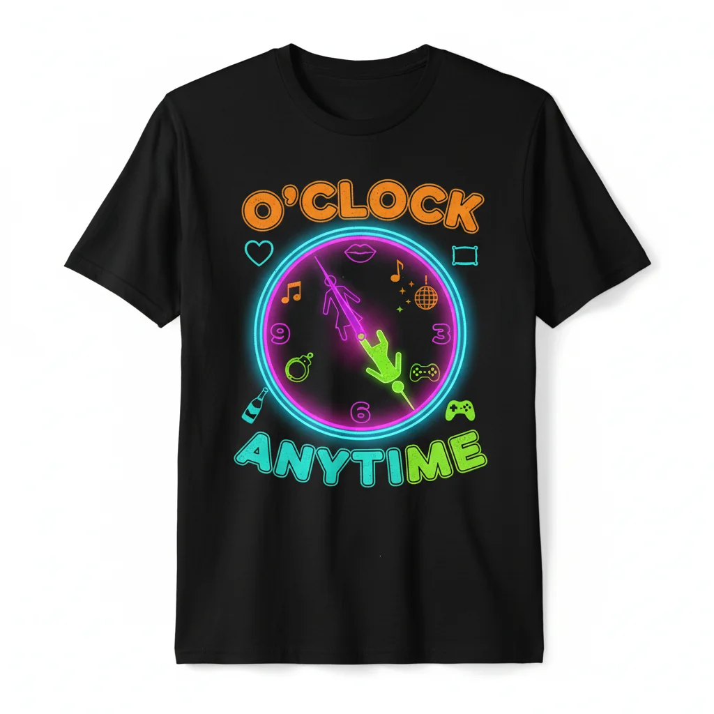 Time Clock Graphic Tee - Unique & Comfortable Apparel