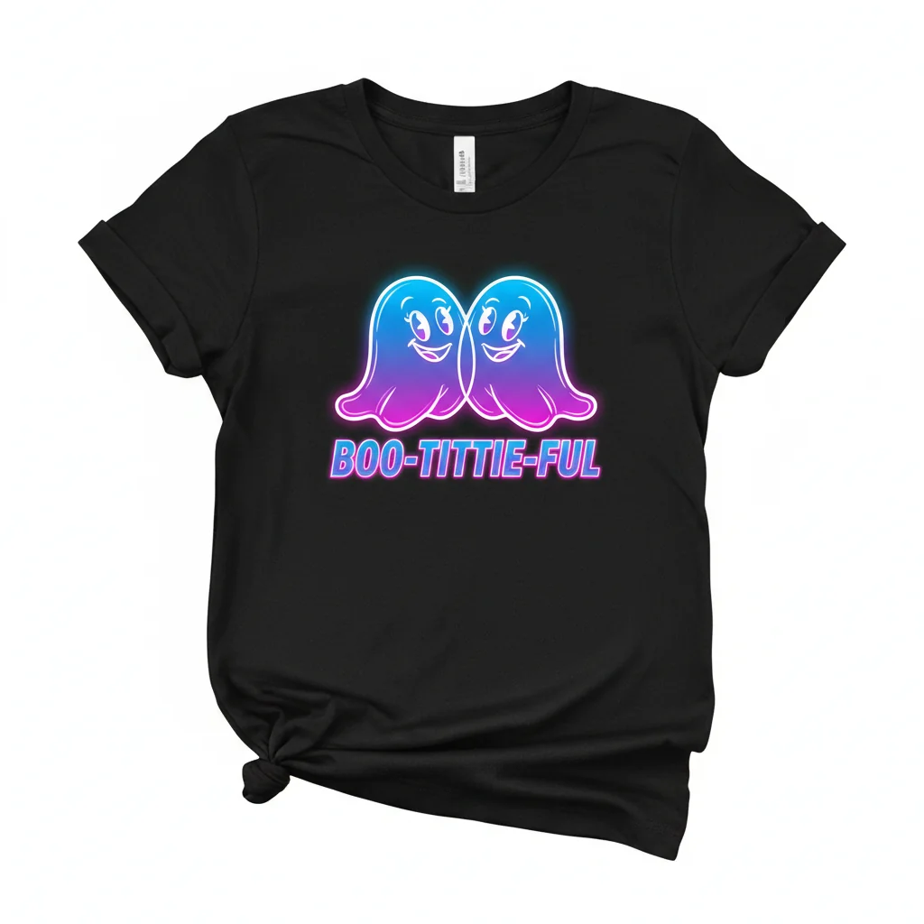 Boo-tittie-ful Ghost Graphic Tee - Premium Cotton