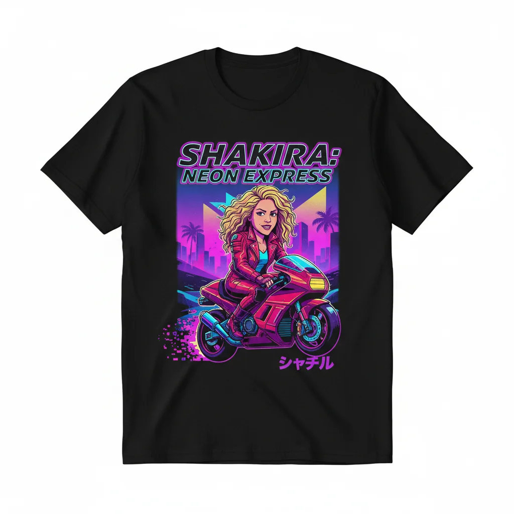 Shakira Akira Anime Meme T-Shirt | Funny Pop Culture Mashup Tee