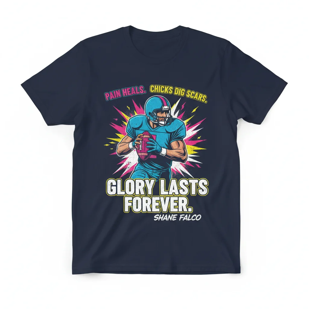 Shane Falco "Pain Heals, Chicks Dig Scars" Graphic Tee - Essential Comfort