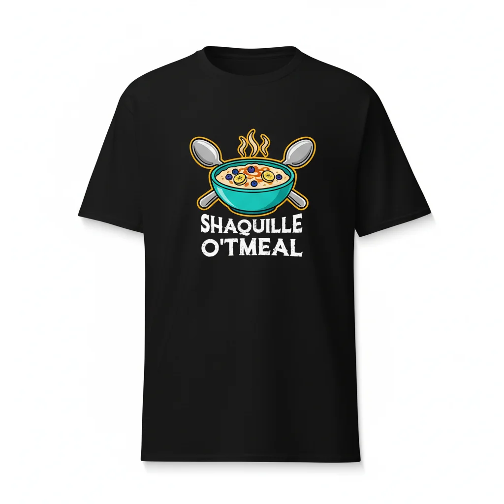Shaquille O'Neal Oatmeal Funny Cereal Pun T-Shirt