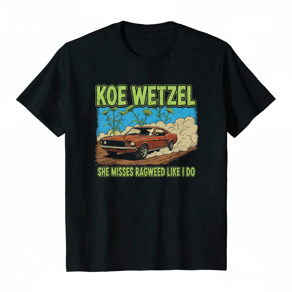 "She Misses Ragweed Like I Do" - Koe Wetzel Essential T-Shirt: Wear Your Heart in Song