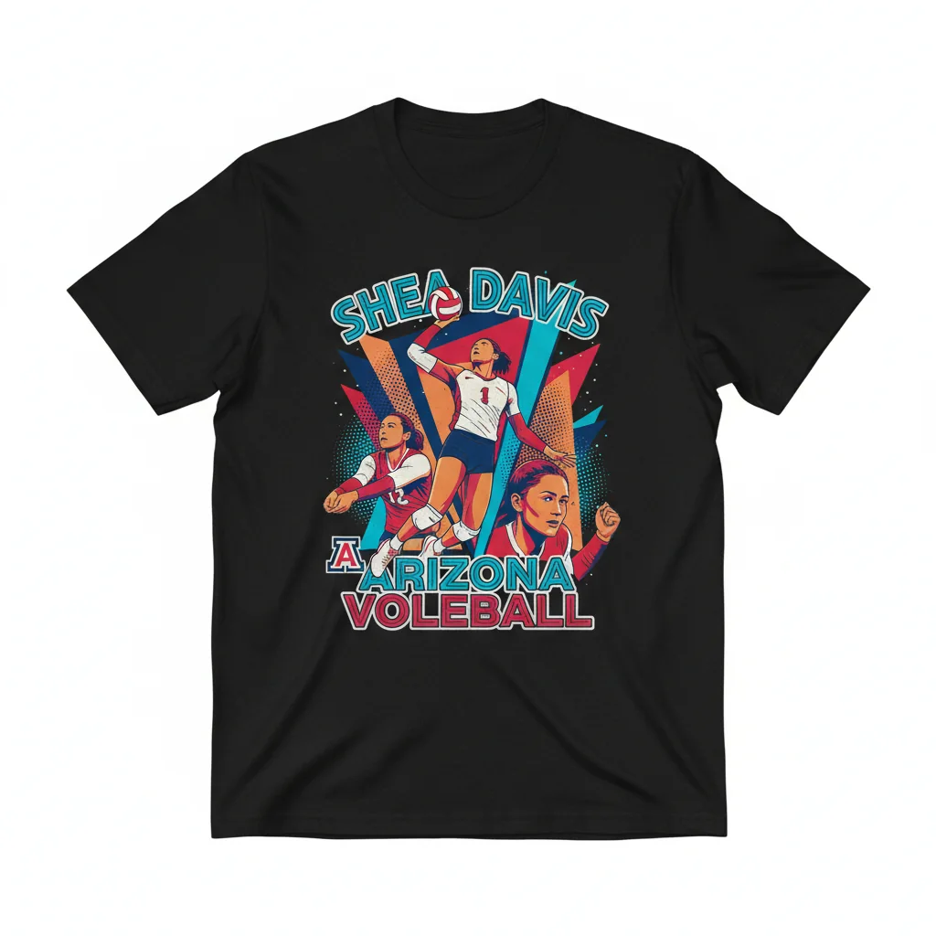Shea Davis Arizona Women's Volleyball Collage Shirt | Wildcats Fan Apparel Graphic Tee